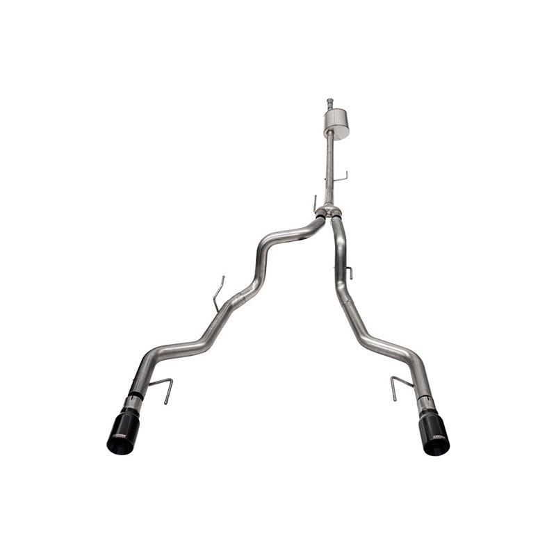 CORSA | 3.0in. to 2.75in. Dual Rear Exit Cat-back Exhaust System with 4.0in. Black PVD S - F-150 5.0L 2023-2025