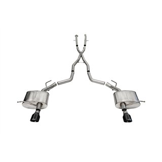 CORSA | 2.5in. Dual Rear Exit Cat-Back Exhaust System with Single 4.5in. Black PVD Pro-S - Durango 5.7L 2011-2024