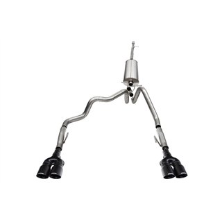CORSA | 3.0in. Dual Rear Exit Cat-Back Exhaust System with Twin 4.0in. Black Powder Coat