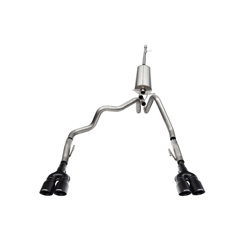 CORSA | 3.0in. Dual Rear Exit Cat-Back Exhaust System with Twin 4.0in. Black Powder Coat