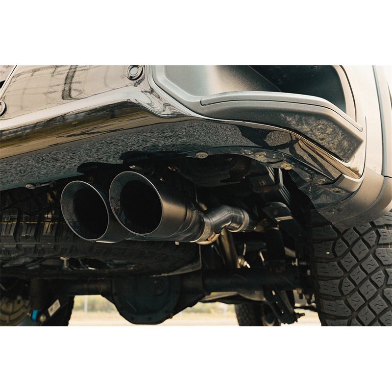 CORSA | 3.0in. Dual Rear Exit Cat-Back Exhaust System with Twin 4.0in. Black Powder Coat
