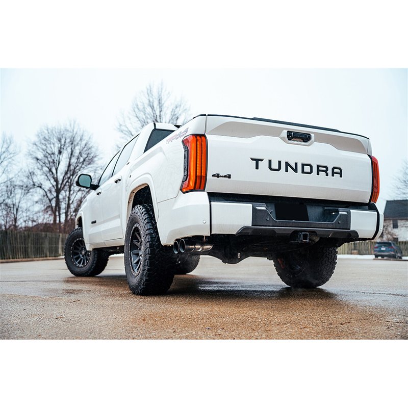 CORSA | 3in. Cat-Back Side Exit Exhaust System with Twin 4in. Black PVD Tips - Tundra 3.4T 2022-2025
