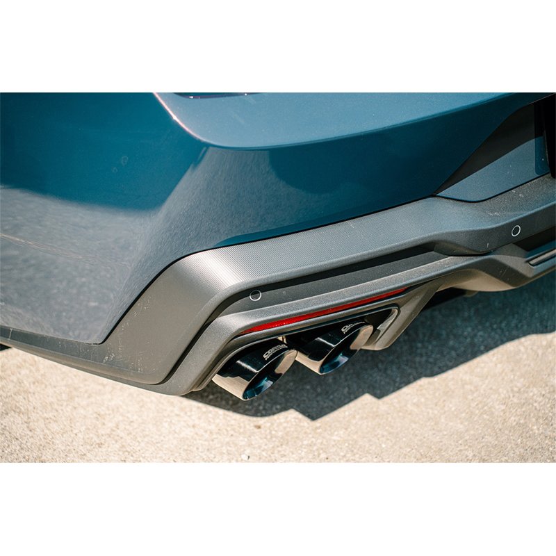 CORSA | 3.0in. Dual Rear Exit Cat-Back with Twin 4.5in. Black PVD Slash Pro-Series Tips - Mustang 5.0L 2024-2025