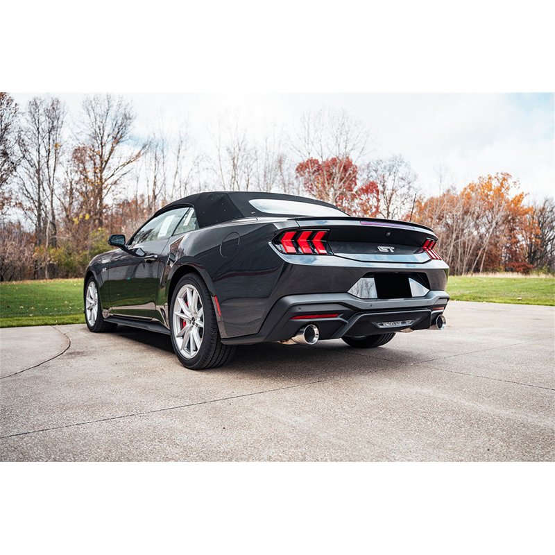 CORSA | 3.0in. Dual Rear Exit Cat-Back Exhaust System with 4.5in. Polished Straight Cut - Mustang 5.0L 2024-2025