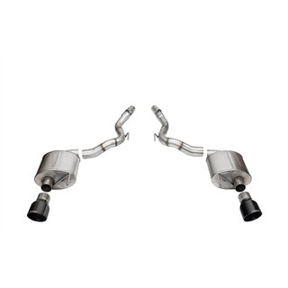 CORSA | 3.0in. Dual Rear Exit Axle-Back Exhaust System with 4.5in. Black PVD Pro Series - Mustang 5.0L 2024-2025