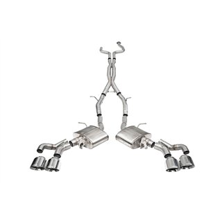 CORSA | 3in. Cat-Back Exhaust with Dual Mode Active Exhaust Double X-Pipe Dual R - CT5 6.2L 2022-2025
