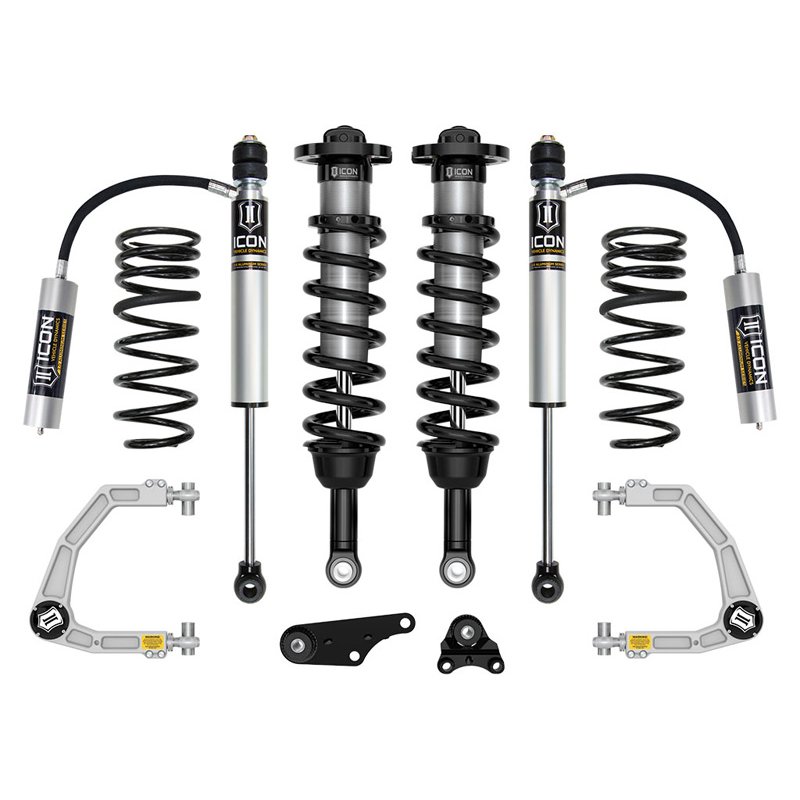 ICON | 1.25-3" STAGE 3 SUSPENSION SYSTEM BILLET WITH TRIPLE RATE SPRING - Tacoma 2.4T 2024-2025