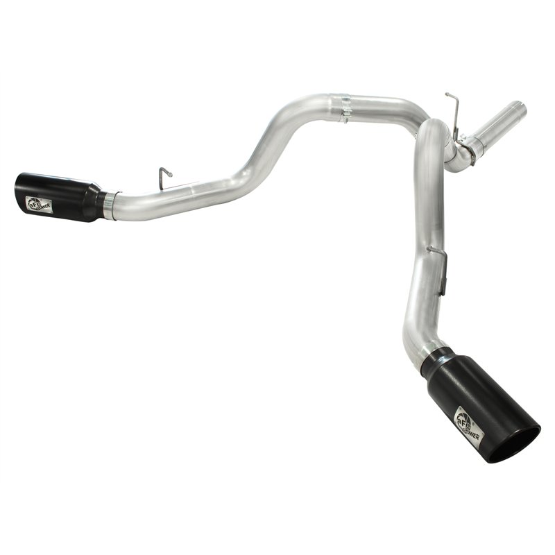 aFe Power | ATLAS 4 IN Aluminized Steel DPF-Back Exhaust System w/Black Tip