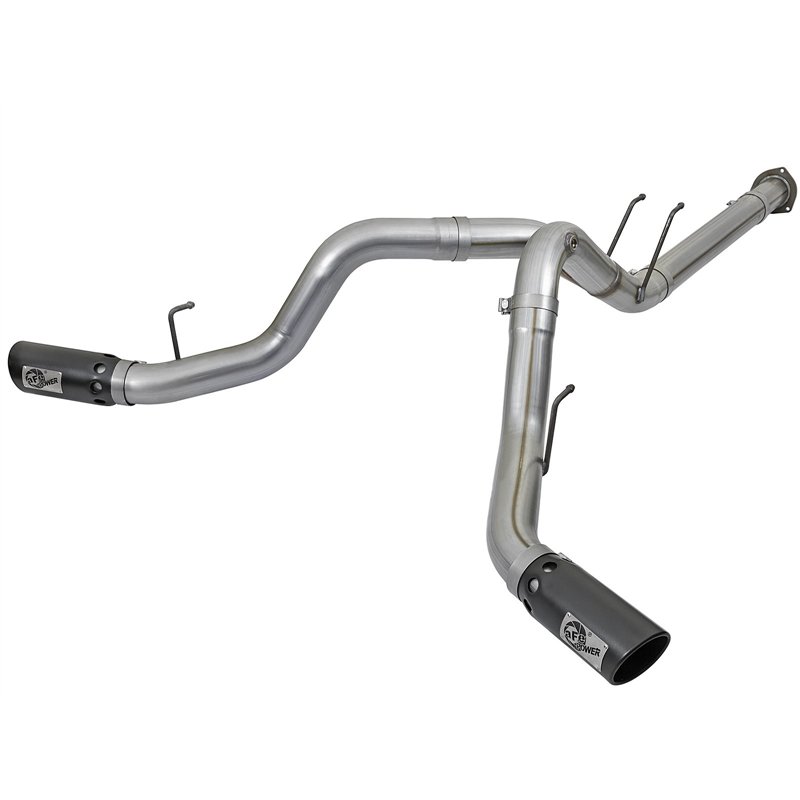 aFe Power | Large Bore-HD 4 IN 409 Stainless Steel DPF-Back Exhaust System w/Black Tip - F-250 / F-350 6.7L 2017-2025