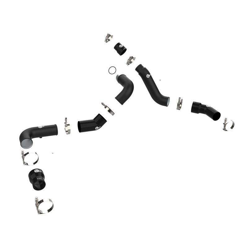 aFe Power | BladeRunner 2-1/2 IN & 3 IN Aluminum Hot and Cold Charge Pipe Kit Black - Ram 1500 / Classic 3.0L 2016-2019
