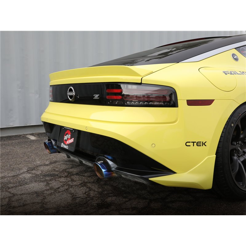 aFe Power | Takeda 2-1/2 IN 304 Stainless Steel Axle-Back Exhaust System w/ Blue Flame Tip - Z 3.0T 2023-2025