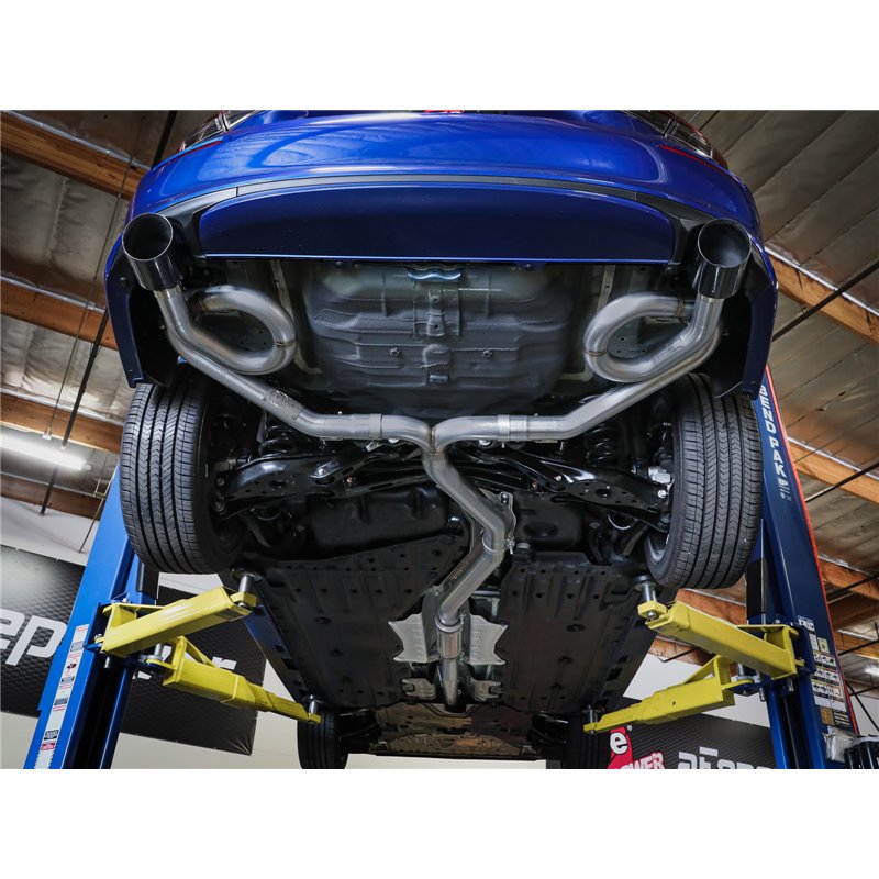 aFe Power | Takeda 2-1/2 IN to 3 IN 304 Stainless Steel Cat-Back Exhaust w/ Blue Flame Tip - Integra / Civic Si 1.5T 2022-2025