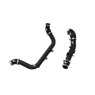 aFe Power | BladeRunner 2-1/4 IN & 2-1/2 IN Aluminum Hot and Cold Charge Pipe Kit Black