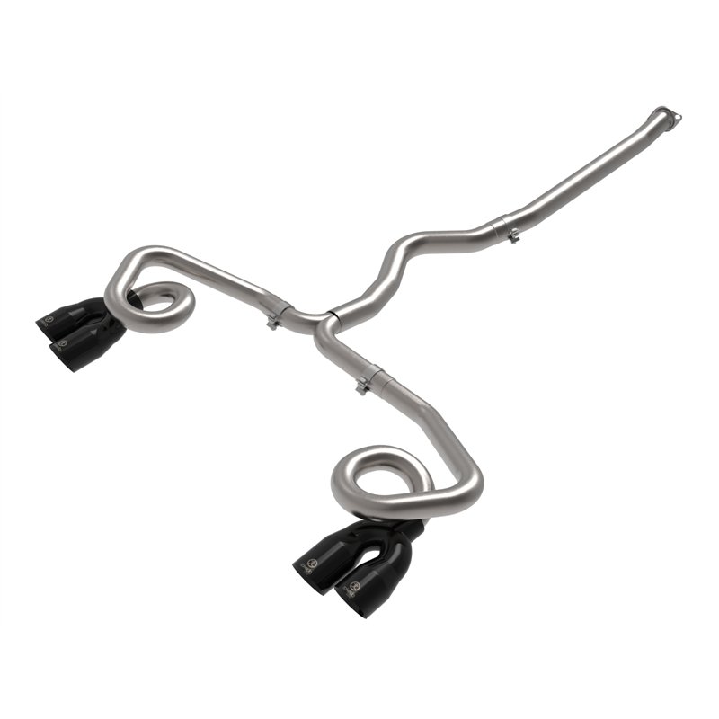 aFe Power | Takeda 3 IN to 2-1/2 IN 304 Stainless Steel Cat-Back Exhaust System w/ Black T - WRX 2.4T 2022-2025