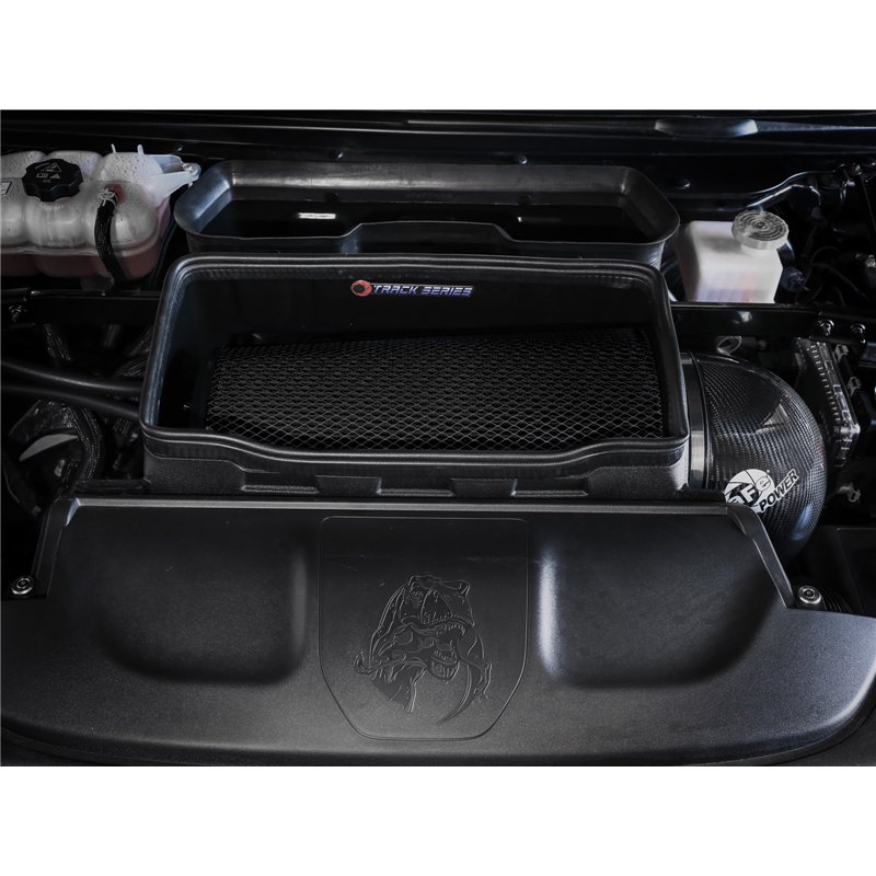 aFe Power | Track Series Carbon Fiber Intake System w/ Pro 5R Filter Black - Ram 1500 6.2L 2021-2024