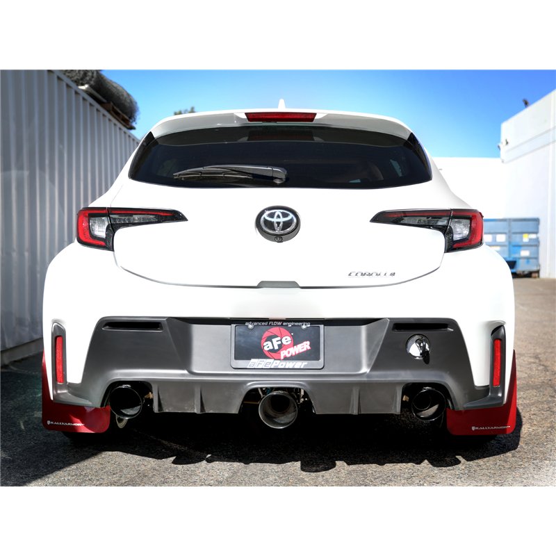 aFe Power | Gemini XV 3 IN to 2-1/2 IN 304 Stainless Steel Cat-Back Exhaust w/ Cut-Out Bla - GR Corolla 1.6T 2023-2025