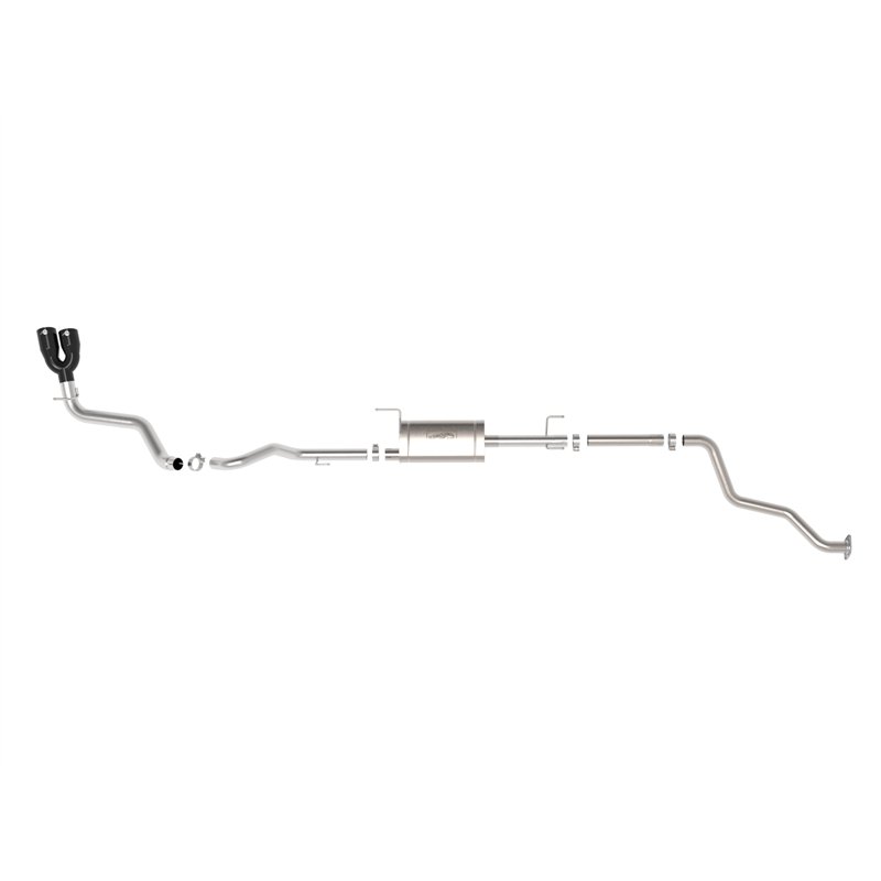 aFe Power | Vulcan Series 2-1/2 IN to 3 IN Stainless Steel Cat-Back Exhaust w/Black Tip - Tacoma 2.4T 2024-2025