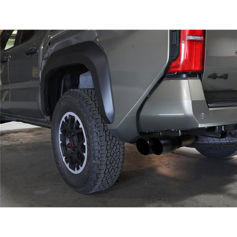 aFe Power | Vulcan Series 2-1/2 IN to 3 IN Stainless Steel Cat-Back Exhaust w/Black Tip - Tacoma 2.4T 2024-2025