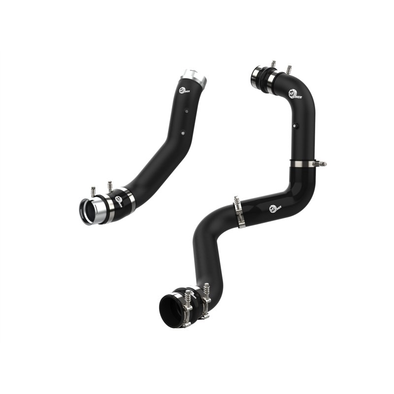 aFe Power | BladeRunner Aluminum Hot and Cold Charge Pipe Kit Black - Silverado / Sierra 2500 HD / 3500 HD 6.6L 2024-2025