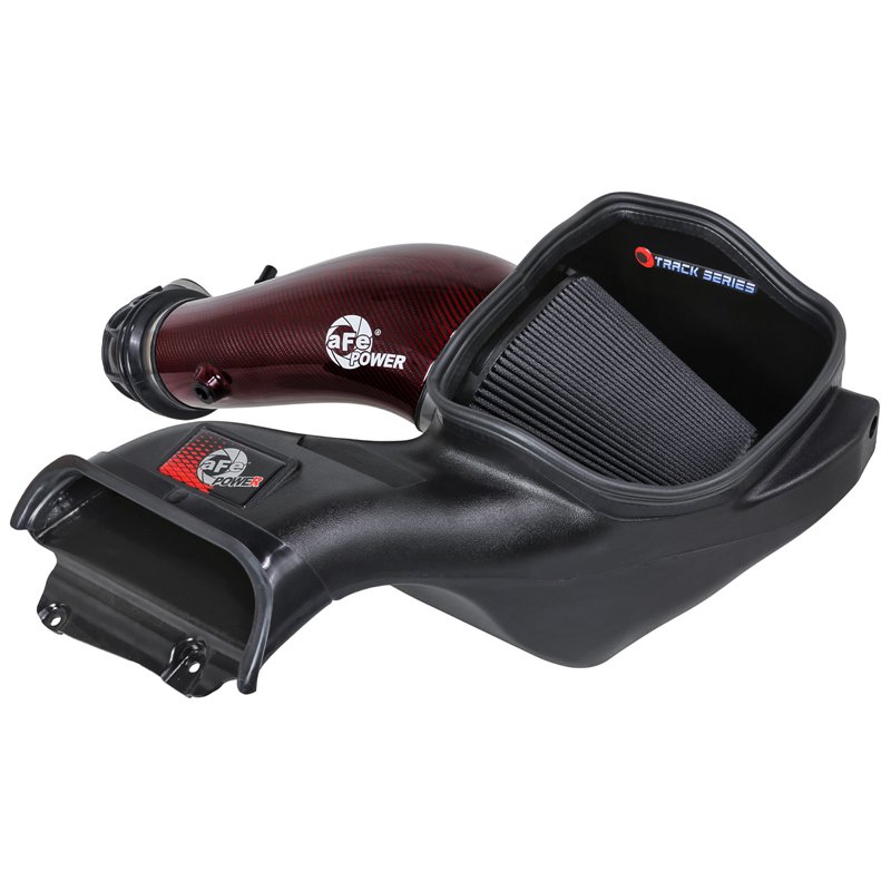 aFe Power | Track Series Red Kevlar/Carbon Fiber Intake System w Pro 5R Filter Black - F-150 5.2L 2023-2025