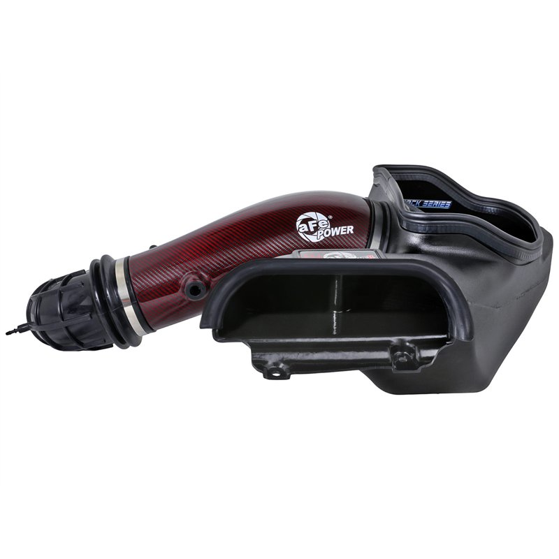 aFe Power | Track Series Red Kevlar/Carbon Fiber Intake System w Pro 5R Filter Black - F-150 5.2L 2023-2025