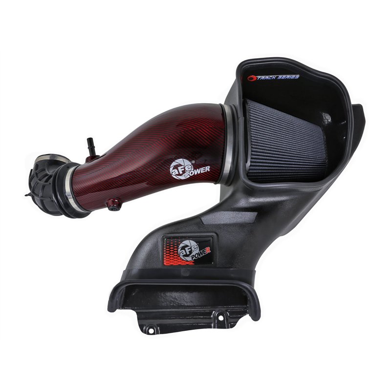 aFe Power | Track Series Red Kevlar/Carbon Fiber Intake System w Pro 5R Filter Black - F-150 5.2L 2023-2025