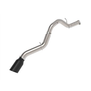 aFe Power | Large Bore-HD 5 IN 409 Stainless Steel DPF-Back Exhaust System w/Black Tip