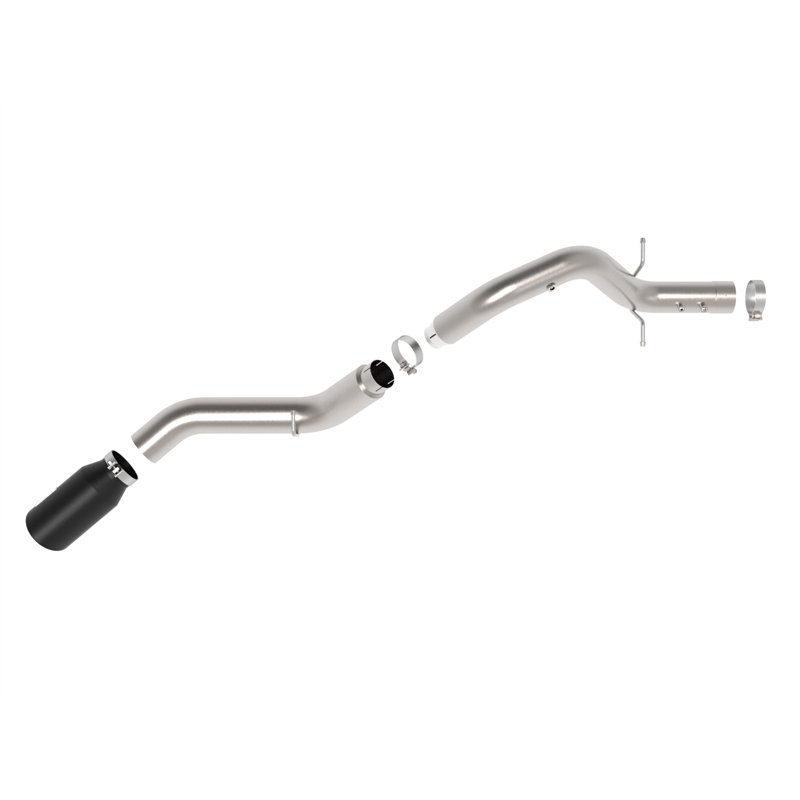 aFe Power | Large Bore-HD 5 IN 409 Stainless Steel DPF-Back Exhaust System w/Black Tip