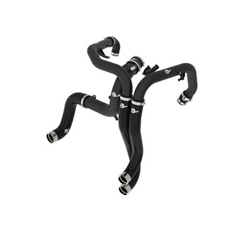 aFe Power | BladeRunner 2-1/4 IN & 3 IN Aluminum Hot and Cold Charge Pipe Kit Black - Bronco / Ranger 3.0T 2022-2025