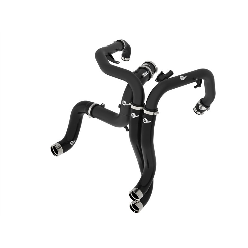 aFe Power | BladeRunner 2-1/4 IN & 3 IN Aluminum Hot and Cold Charge Pipe Kit Black - Bronco / Ranger 3.0T 2022-2025