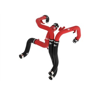 aFe Power | BladeRunner 2-1/4 IN & 3 IN Aluminum Hot and Cold Charge Pipe Kit Red - Bronco / Ranger 3.0T 2022-2025