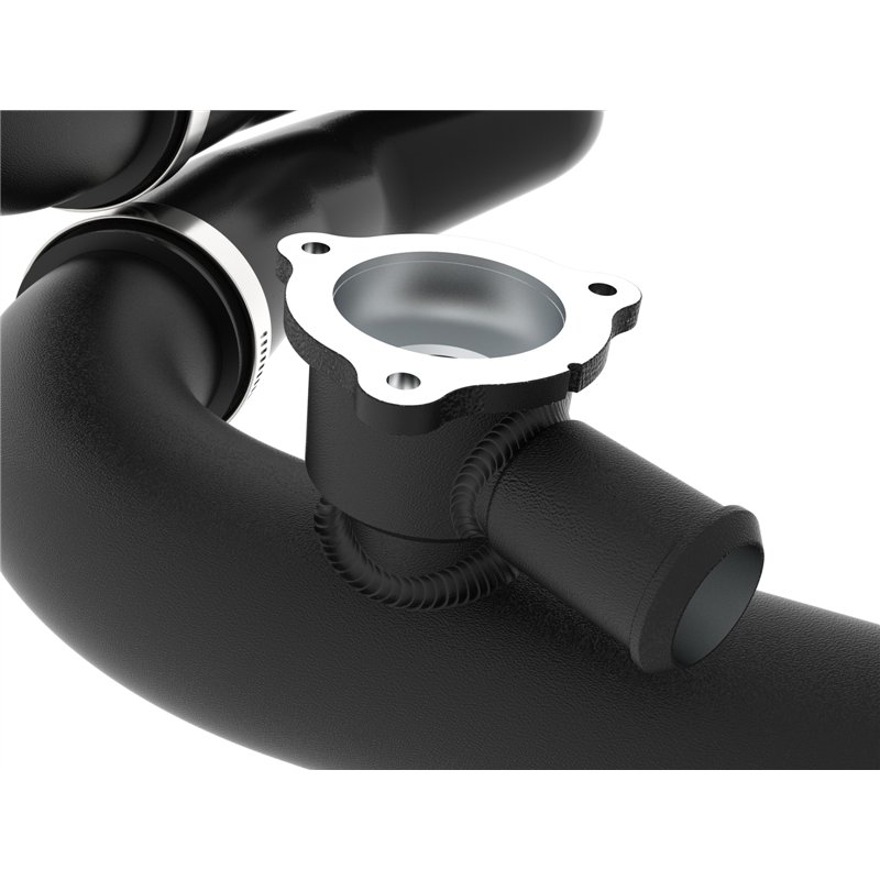 aFe Power | BladeRunner 2-1/4 IN Aluminum Hot Charge Pipe Black - Bronco / Ranger 3.0T 2022-2025