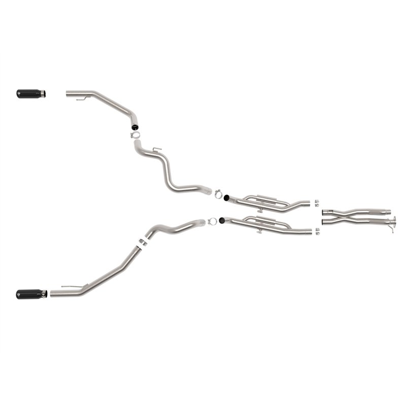 aFe Power | Vulcan Series 3 IN 304 Stainless Steel Cat-Back Exhaust System w/Black Tip - Ranger 3.0T 2024-2026