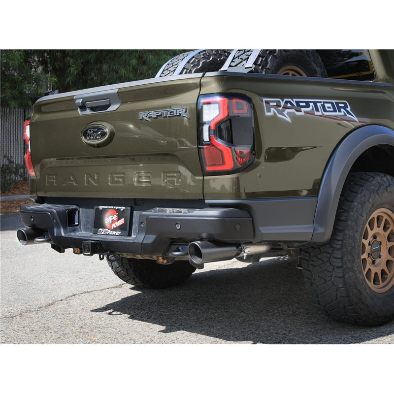 aFe Power | Vulcan Series 3 IN 304 Stainless Steel Cat-Back Exhaust System w/Black Tip - Ranger 3.0T 2024-2026