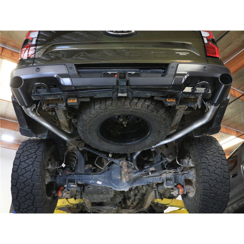 aFe Power | Vulcan Series 3 IN 304 Stainless Steel Cat-Back Exhaust System w/Black Tip - Ranger 3.0T 2024-2026