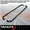 TrailFX | 3 Inch Round Bent Powder Coated Black Steel Without End Caps - Colorado / Canyon 2004-2012
