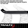 TrailFX | 3 Inch Round Bent Powder Coated Black Steel Without End Caps - Colorado / Canyon 2004-2012