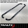 TrailFX | 3 Inch Round Bent Powder Coated Black Steel Without End Caps - Colorado / Canyon 2004-2012