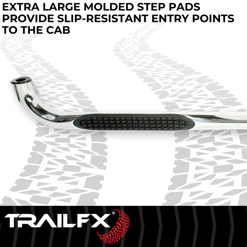TrailFX | 3 Inch Round Bent, Rocker Panel Mount - Land Cruiser 2.4T 2024-2025