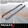 TrailFX | 3 Inch Round Bent, Rocker Panel Mount - Land Cruiser 2.4T 2024-2025