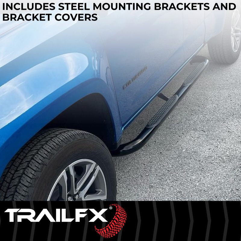 TrailFX | 3 Inch Round Bent, Rocker Panel Mount - Land Cruiser 2.4T 2024-2025