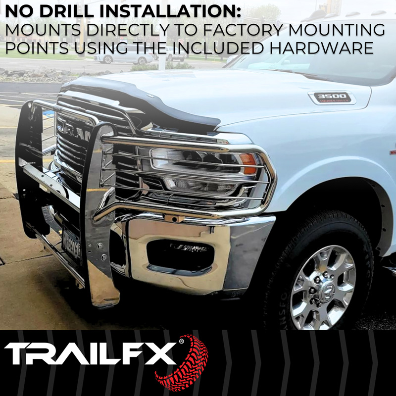 TrailFX | 1-Piece, Polished, Silver, Stainless Steel - Frontier 2.5L / 3.8L 2022-2026