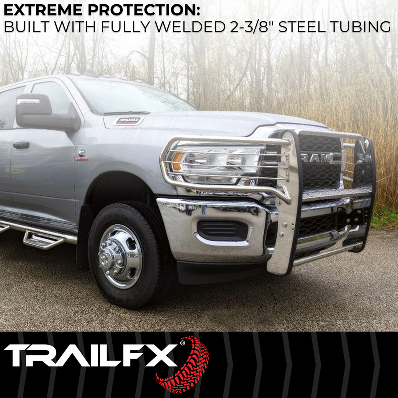 TrailFX | 1-Piece, Polished, Silver, Stainless Steel - Tundra 3.4T 2022-2025