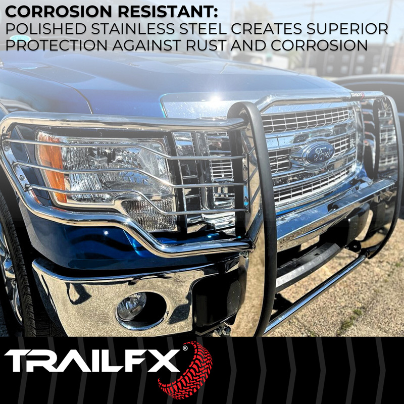 TrailFX | 1-Piece, Polished, Silver, Stainless Steel - Tundra 3.4T 2022-2025