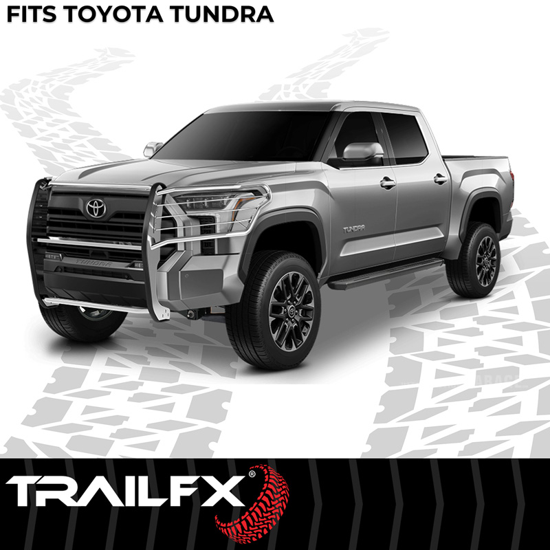 TrailFX | 1-Piece, Polished, Silver, Stainless Steel - Tundra 3.4T 2022-2025