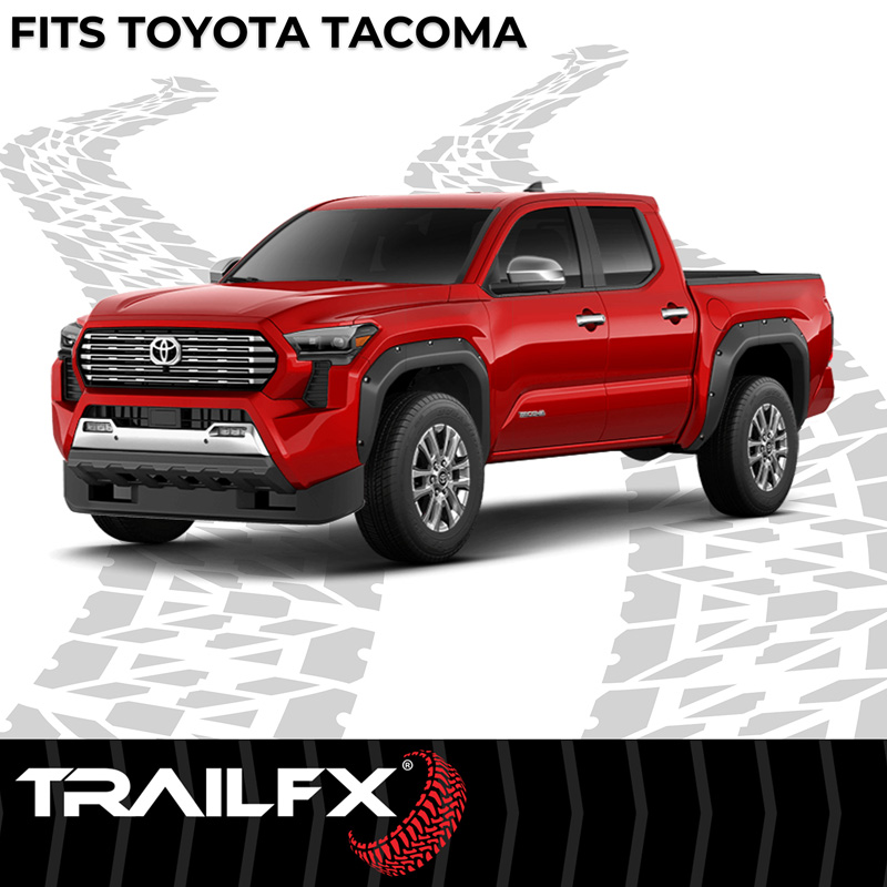 TrailFX | Pocket Style, 2.8 Inch Front/ 5.9 Inch Rear Tire Coverage - Tacoma 2.4T 2024-2026