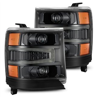 AlphaRex | Projector Headlights Alpha-Black - Silverado 1500 4.3L / 5.3L / 6.2L 2016-2018