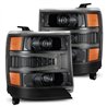 AlphaRex | Projector Headlights Alpha-Black - Silverado 1500 4.3L / 5.3L / 6.2L 2016-2018