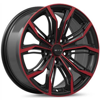 RTX | Black Widow 17x7.5 ET42 - Black Machined Red