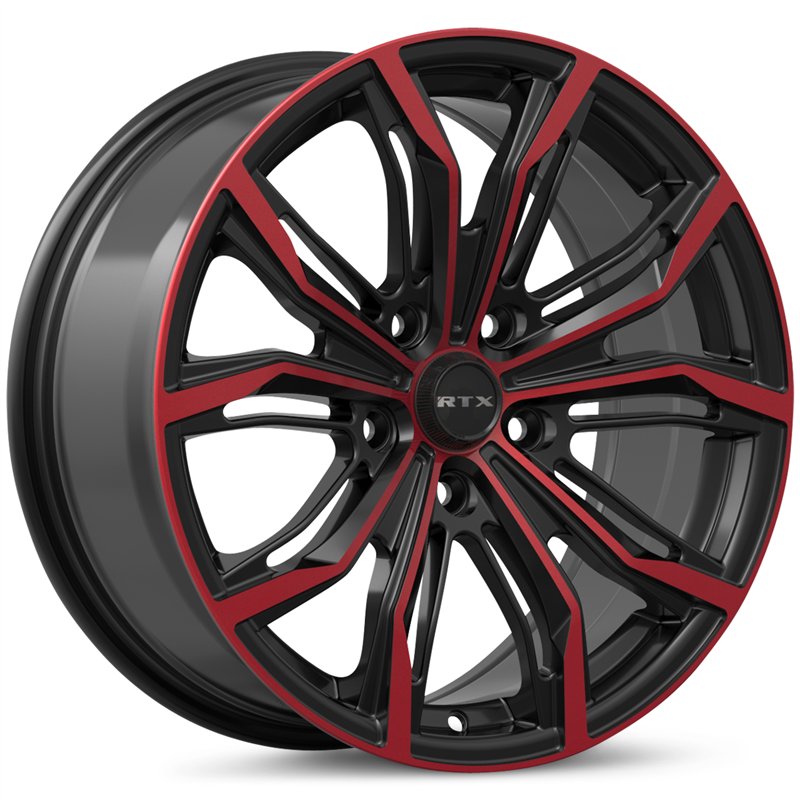 RTX | Black Widow 17x7.5 ET42 - Black Machined Red